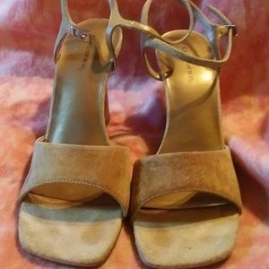 8.5M or 9M. Classified. Brown/Tan Suede Wedge Heel
